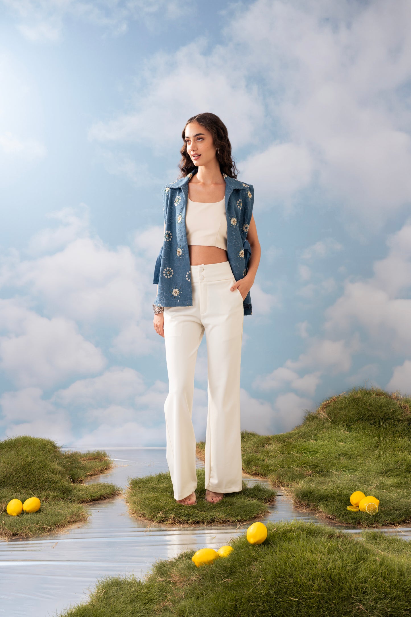 DAISY TIE KNOT COORD SET