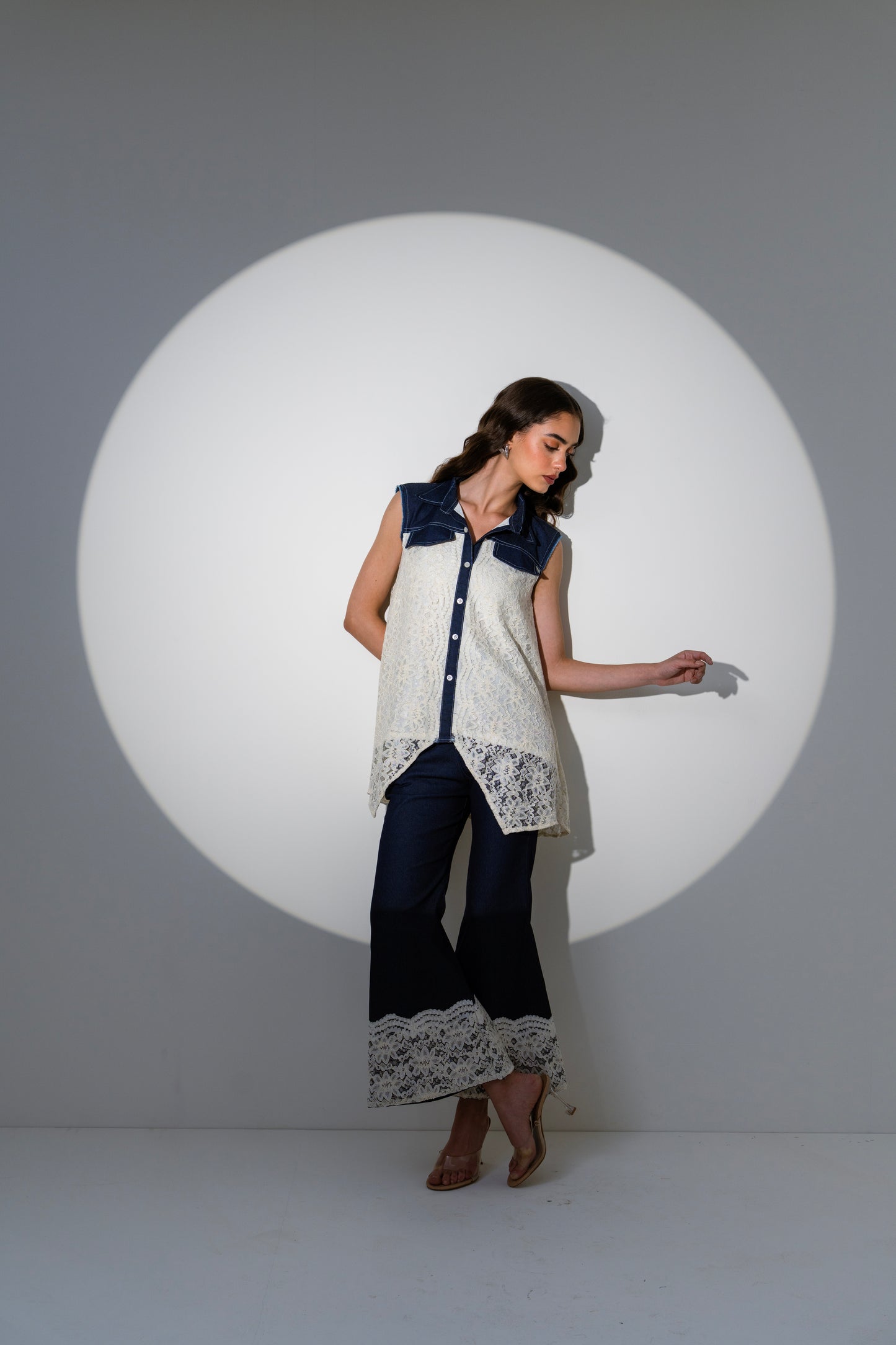 LACE WHISPER DENIM SET