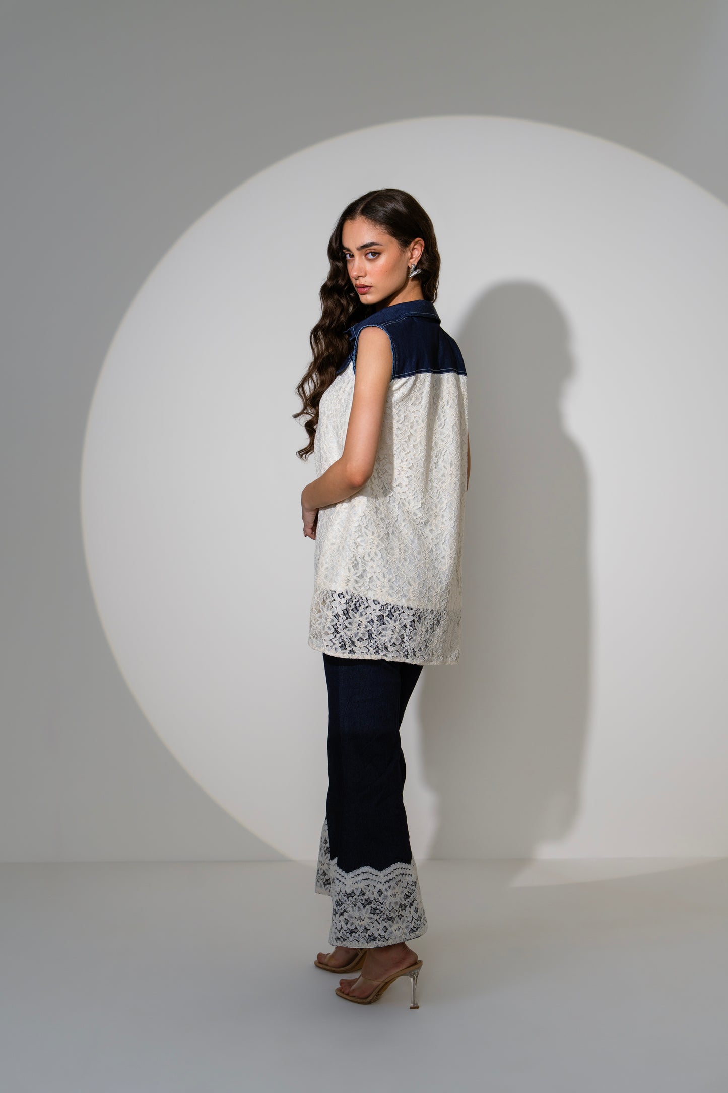 LACE WHISPER DENIM SET
