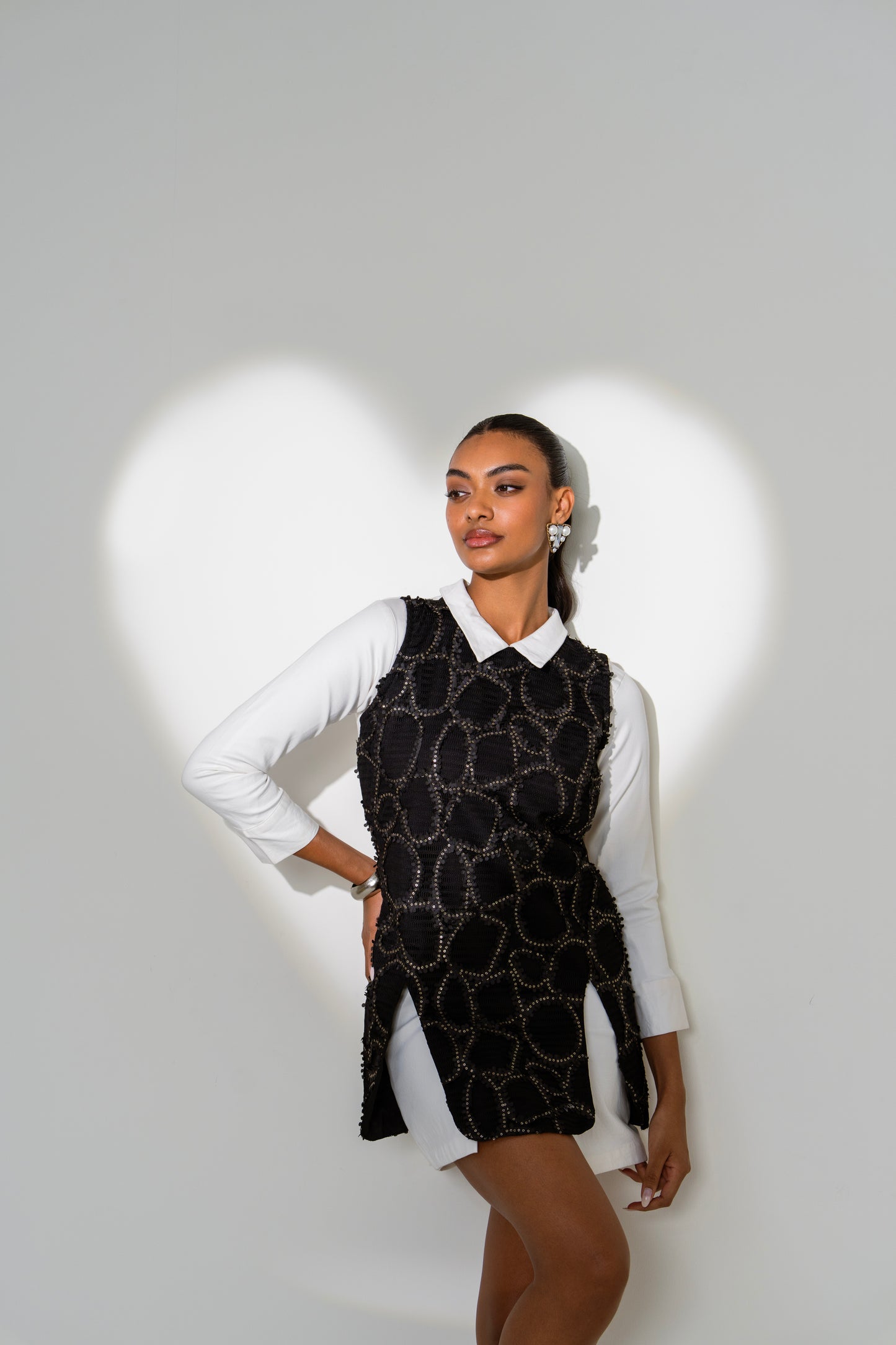 BLACK ROSE PETALS DRESS