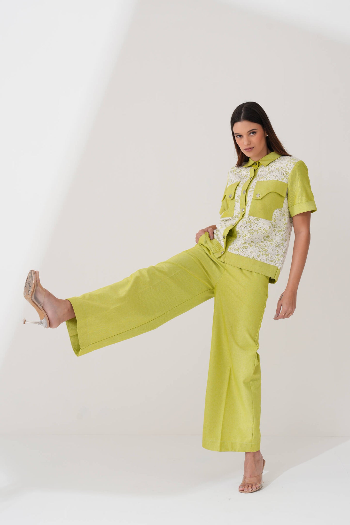 WHITE BLOOM COORD SET