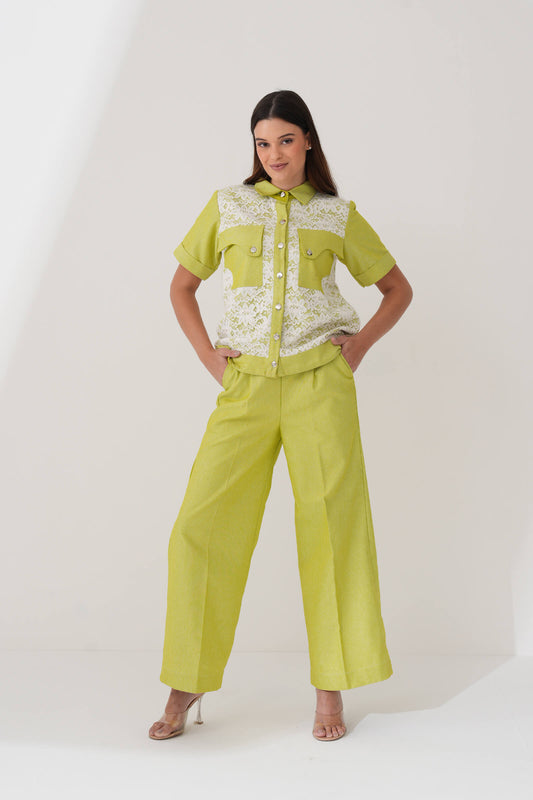 WHITE BLOOM COORD SET