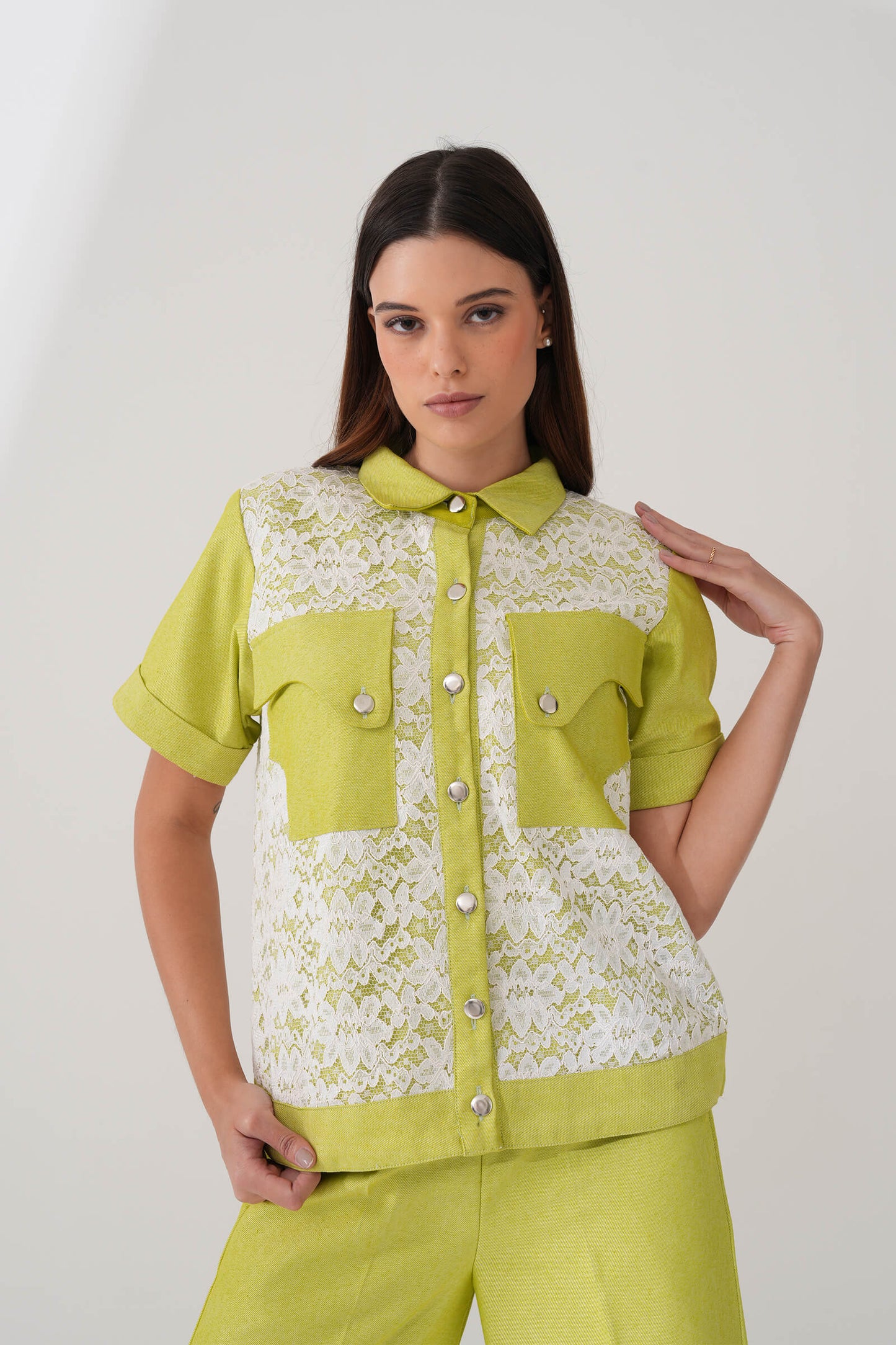 WHITE BLOOM COORD SET